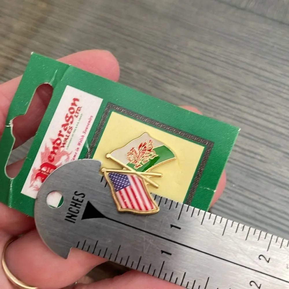 Wales / USA Flag Pin from Pendragon New